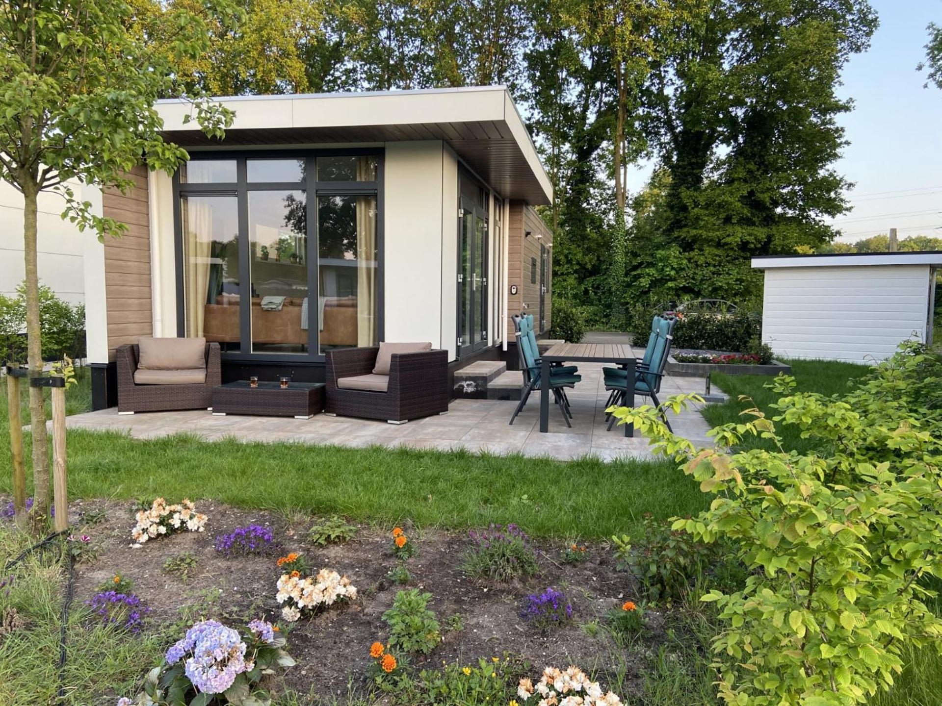 Kindvriendelijk Luxe Chalet In De Bossen Met Prive Sauna Harderwijk Exterior foto